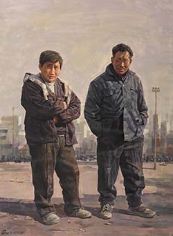 《藏人二》1997年180X125cm